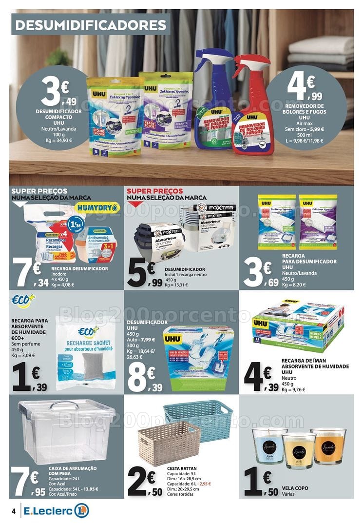 Antevisão Folheto E-LECLERC Bazar Promoções de 8 a 21 outubro